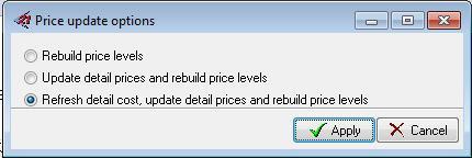 9. SuccessWare21 will update the price levels for tasks within the Category.