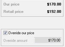 NOTE: You may need to press the Recalc pricing button to update the price after you have entered your costs. 7.