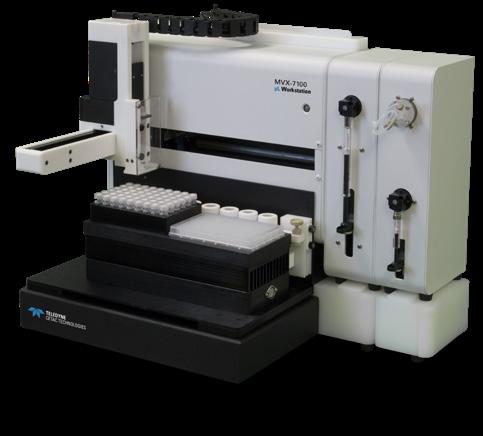 Micro Autosamplers The MVX-7100 µl Workstation allows for sample volumes as low as 5 µl.