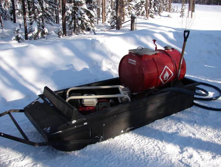 Methods The Buckmaster terra torch from Astaris Canada Ltd. operates by pumping and igniting gelled fuel from a 205 litre barrel. Fuel trajectory is 7-15 m depending on gel/fuel mix ratio.