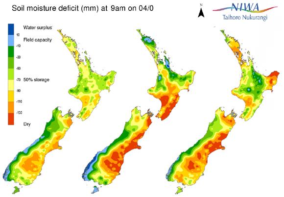 017 Climatic Conditions FIGURE SOIL MOISTURE DEFICIT MARCH 017 FIGURE 3 SOIL MOISTURE DEFICIT APRIL 017 Soil moisture deficit (mm) at 9am on 04/03/017 Soil moisture deficit (mm) at 9am on 04/04/017