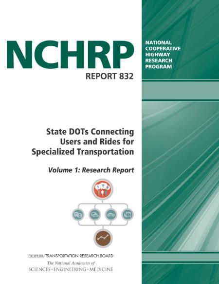 NCHRP Report 832 (Final Report and Toolkit) Available Online VTCLI Grants Ld by