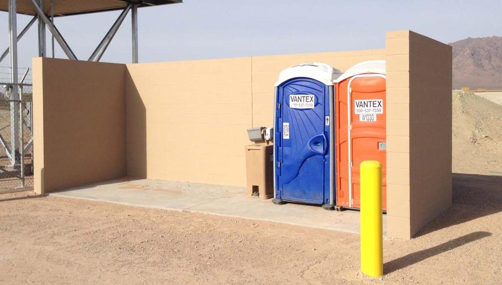 The installation must get an exception to policy for anything other than the standard sized Vault Latrine, Water/Sewer Latrine, or commercial chemical toilets.