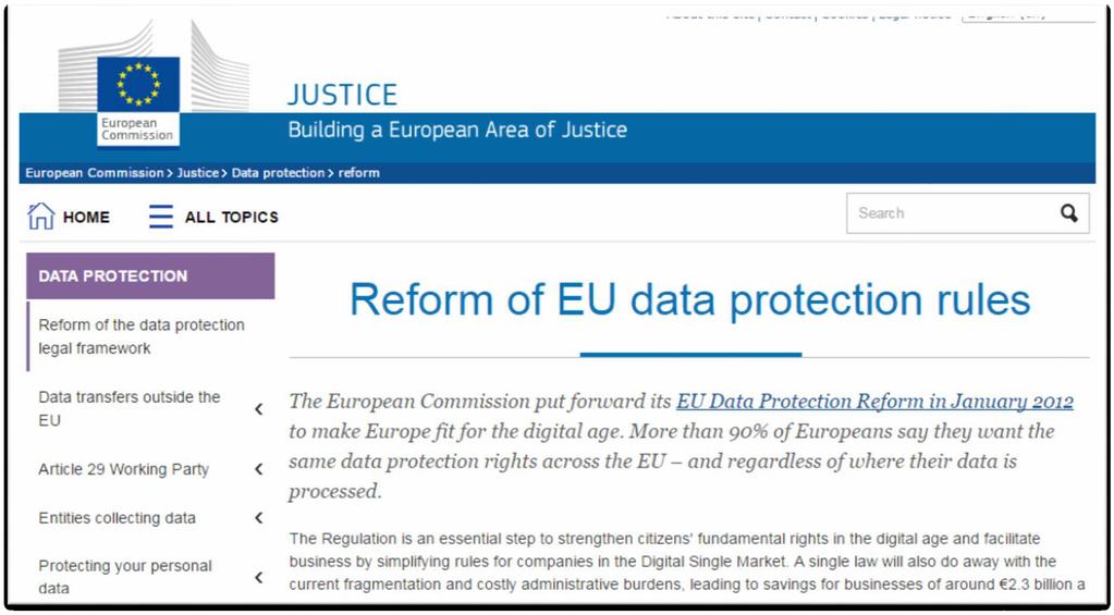 The New EU Data Protection Rules Since May 2016, an EU Regulation and Directive