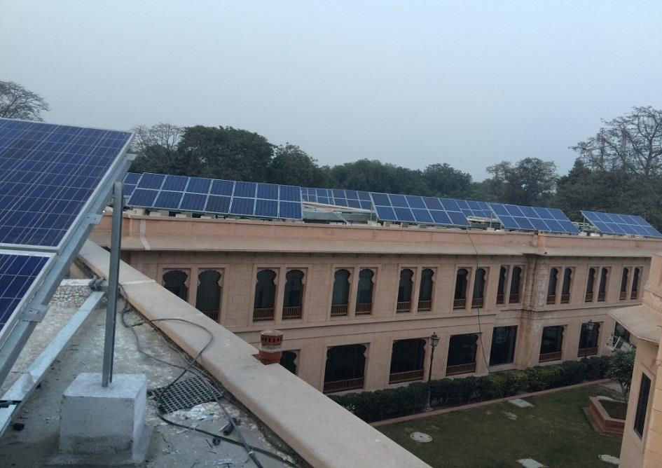 Project implemented under RESCO mode @ tariff of Rs. 5.845/kWh (With AD) 30% MNRE subsidy Rs.1.35 Cr (Rs.