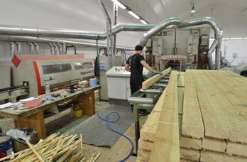 Timber treatment with Vacsol Aqua wood preservative Timber treatment with a fire retardant Wood drying Wood planing