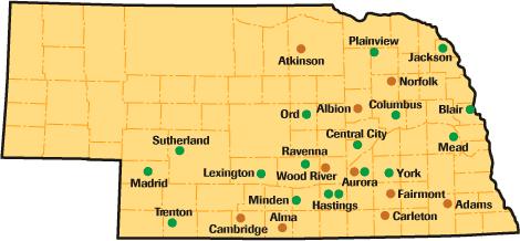 2007 Nebraska Ethanol Plants In Operation Under