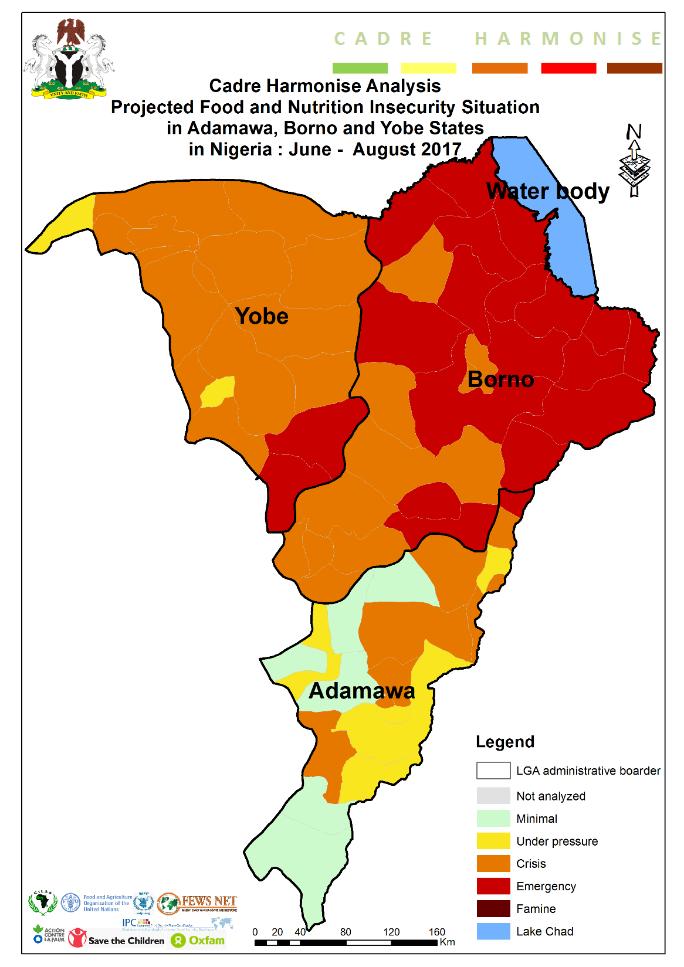 3.6 Number of Food Insecure Individuals According to the March 2017 Cadre Harmonise analysis which was largely based on the February 2017 Emergency Food Security Assessment, an estimated 4,667,717