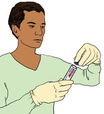 Protect the sample from breaking during transport by wrapping the tube of blood in a paper towel or