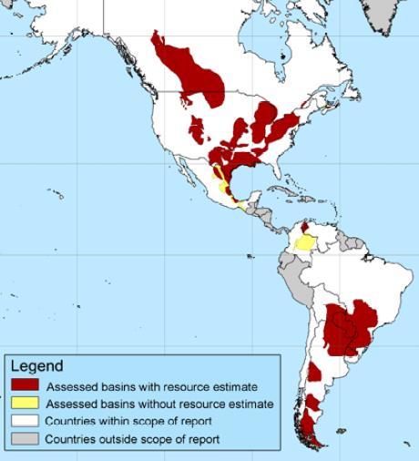 Unconventional Gas in LAC Region UNCONVENTIONAL GAS INITIAL ASSESSMENTS Proved Natural Gas Reserves (tcm) Very large estimates for countries with