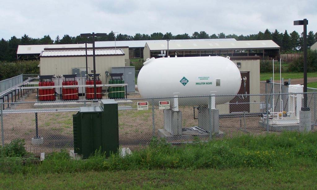 Hydrogen Storage Tanks Hydrogen, Nitrogen, and Ammonia Production Buildings Completed Facility Nitrogen Storage Tank