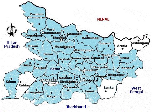 Champaran, Madhubani, Samastipur, Darbhanga, Katihar, Purnia, Madhepura, Saharsha, Supaul.