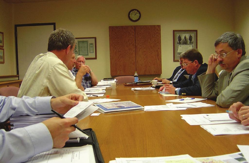 Project Steering Committee members review alternatives.