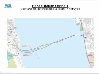 Slide 23 Rehabilitation Option 1 The first option maintains the existing TZB as defined in the Alternatives Analysis Report of Jan 2006.