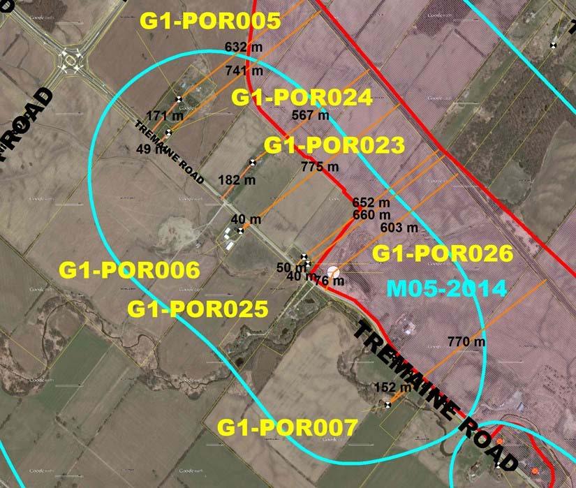CN Milton Logistics Hub Environmental Impact Statement Peer Review of Noise and Vibration Impact Assessment March 10, 2017 Figure 3: Example of Differences of Distances Between Significant Noise
