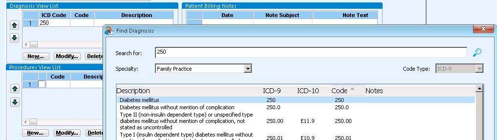 The user will still key ICD-9 codes like today all searches