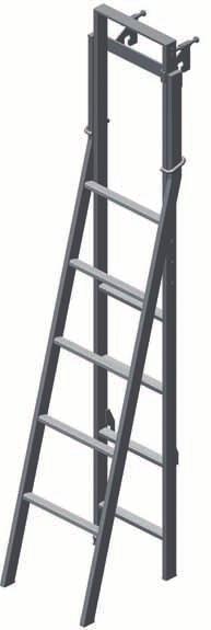 ladder section), attached to ladder hoop Shaft ladder