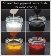 Pigment concentrates/stain for wood coating Solventborne wood stain and pigment concentrates Table 15: Patcham additive for solventborne colorants SB pigment concentrates/stain for wood coating
