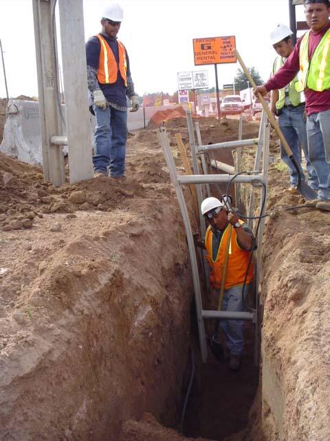 INGRESS AND EGRESS mean "entry" and "exit," respectively. In trenching and excavation operations, they refer to the provision of safe means for employees to enter or exit an excavation or trench.