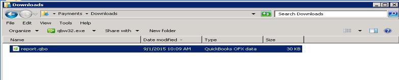 qbo file into QuickBooks, simply double-click it to open it with QuickBooks as