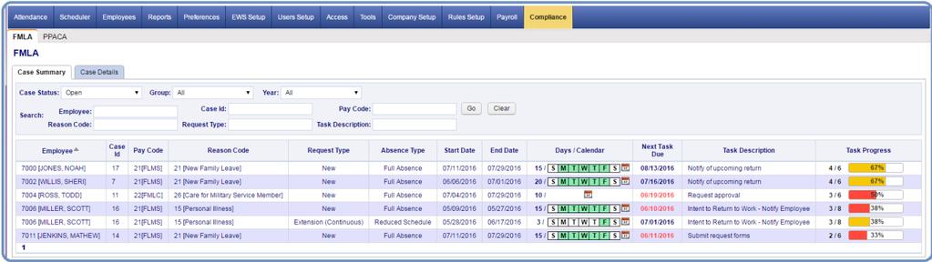 HOW NOVATIME CAN HELP Employees FMLA request validation On-screen compliance form entry Administrator