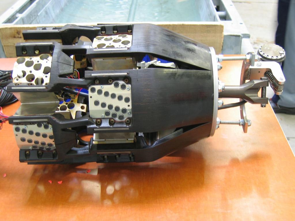 Figure 5: Sensor carrier being prepared for pitting inspection. Girth Weld Crack Inspection Crack inspection is usually aimed at finding axially orientated cracks.