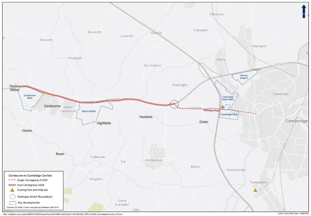 4. Baseline conditions Current Highway performance of A428 corridor The single carriageway sections of the A428 corridor currently exhibit congestion and reliability issues, particularly in the areas