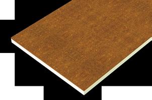 ACFoam COMPOSITE/FB INSULATION Closed-cell polyiso bonded to 1/2" high density wood fiberboard on the top and a fiber-reinforced felt facer on the bottom.