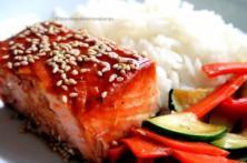 49 Grilled chicken with homemade teriyaki sauce with rice. Salmon Teriyaki ------------------------- 18.99 Grilled salmon with homemade teriyaki sauce with rice.