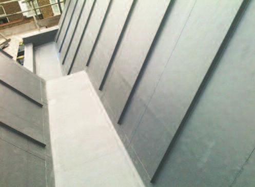 PVC profiles roof decoration (optional). Actual traditional lead covered roof on adjoining property.