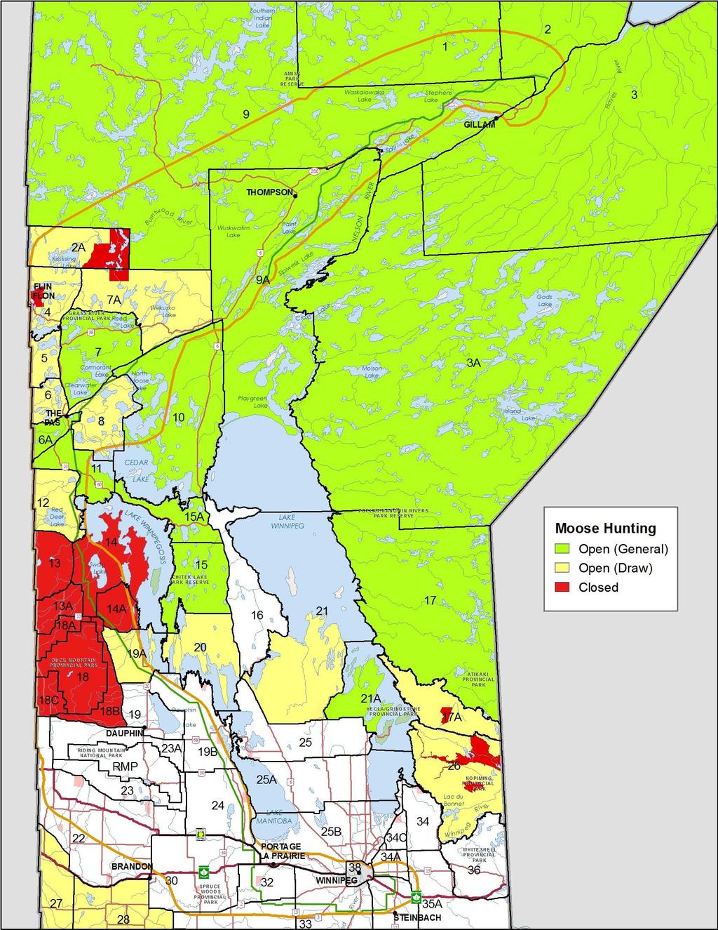 MCWS Moose Management Conduct moose surveys periodically Consultation with Rights-Based Communities on moose hunting closures GHAs 13, 13A, 14, 14A, 18, 18A, 18B and 18C have been temporarily closed