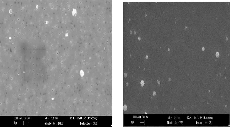 3048 IEEE TRANSACTIONS ON APPLIED SUPERCONDUCTIVITY, VOL. 15, NO. 2, JUNE 2005 Fig. 3. SEM image for Y123 film grown on YSZ with 30 (right) and 150 (left) shots of Ag. Fig. 5.