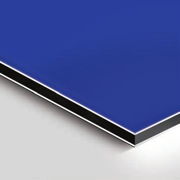 2mm aluminium surface skins on a polyethylene core (total sheet thickness: 3mm) with PE protection film.