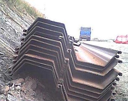 STEEL SHEET PILE BARRIERS Constructed by driving interlocked sheet piles into the ground using single