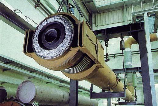 Hot Gas Duct coaxial double-tube horizontal pressure vessel to provide