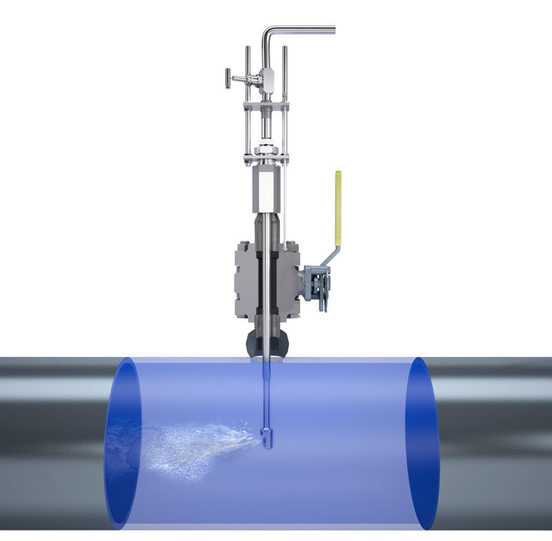 Low pressure injection system Control chemical dosing and dispersement with Cosasco s retractable chemical injection/sampling tube assemblies.