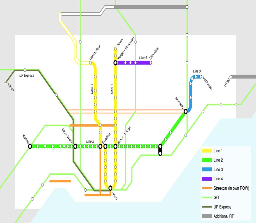 Developing Toronto s Transit Network Existing & Current Projects Source: