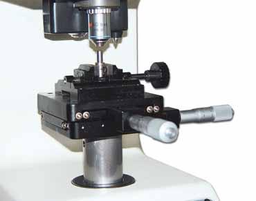 120 160 MICRO VICKERS XY table 100 x 100 mm 0.01 mm division is included for easy location of test surface or ZigZag tests.