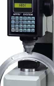 270 170 AUTOMATIC ROCKWELL BRINELL Using the new AFFRI system, the test piece is placed in the machine operating area, selected according to the piece size: its height can range from 50 mm minimum in
