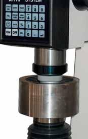 215 190 AUTOMATIC ROCKWELL BRINELL Using the new AFFRI system, the test piece is placed in the machine operating area, selected according to the piece size: its height can range from 50 mm minimum in
