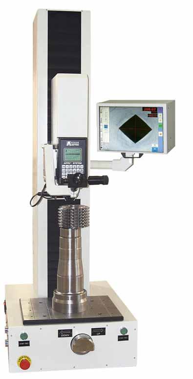 BRINELL 770 VRSD SINGLE INITIATION OF COMPLETE OPERATION INCLUDING AUTO CONTACT WITH TEST PIECE ➀ Following initiation by the Start button, the 770 VRSD head moves down to reach the test surface in