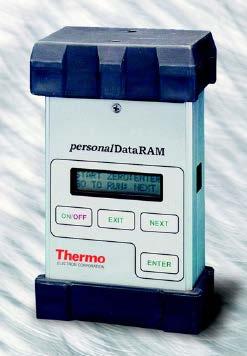 instrument tags and time stamps all collect data on a 15-minute time averaged basis. The DataRAM has an operational range of 0.001 mg/m 3 to 400 mg/m 3.