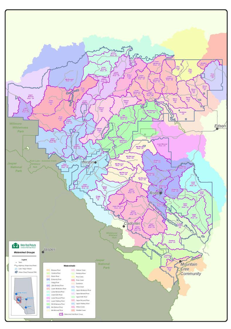 The watershed groups are the most appropriate for the purposes of the FMP amendment water yield assessment.