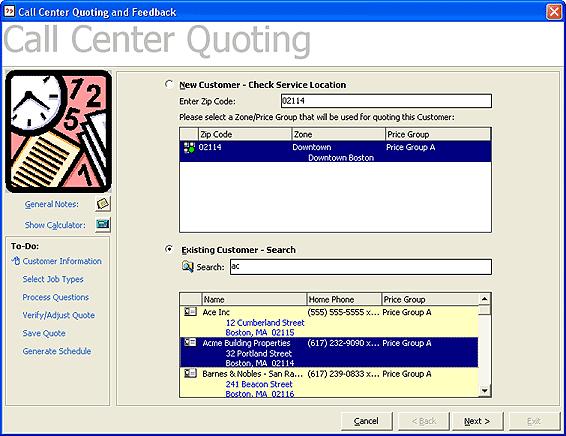 Additional Features Using the Quoting Wizard ServiceCEO's Quoting Wizard enables you to quickly and easily create quotes for your customers, based on guidelines that an administrator has configured.