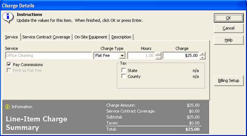 Jobs Editing Job Charges Once the product, service, or kit is located on the right of the Services/Products tab of a job record, you can adjust the Qty, Price and Description fields for it as needed.