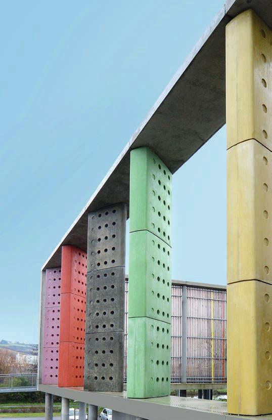 Integral or surface colouring of concrete provides
