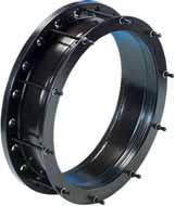 LARGE DIAMETER MAXIDAPTOR A range of wide tolerance flange adaptors designed to join pipes of various materials and outside diameters to flanges of the same nominal size.