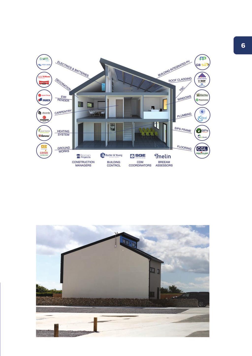 SUPPLY CHAIN The components of the building have been sourced, as far as reasonably practicable, from Welsh manufacturers and installers, and the house will be used as a demonstration of advanced