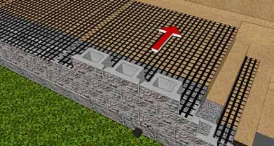 Geogrid Reinforced Wall Step 1 Planning Excavate and prepare Sub Base Leveling Trench 6 below first course; Retained Soil Leveling Pad Trench is approximately 2.