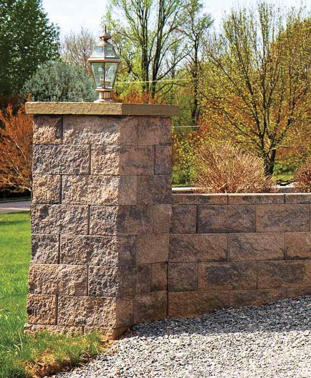Desert West Mountain Pillar Details Pillars add a finishing touch of elegance to any Fortus Square Foot TM wall project.